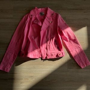 Hot Pink Denim Jean Jacket